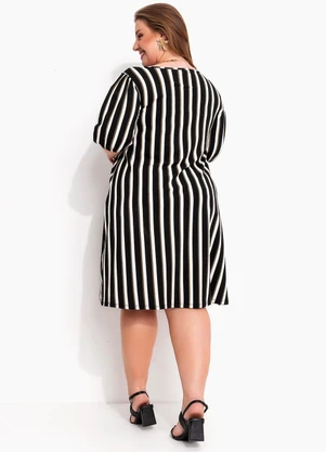 Marguerite - Vestido Listrado em Malha de Viscose - MARGUERITE