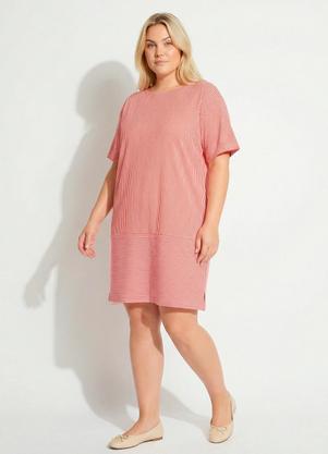 Vestido (Listrado Vermelho) em Malha