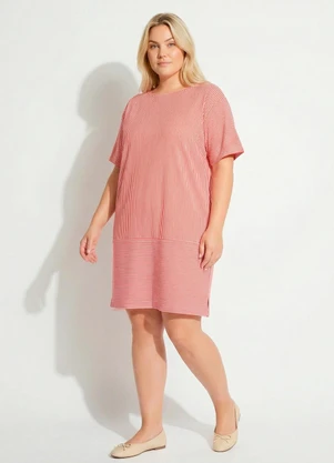 Marguerite - Vestido Listrado Vermelho em Malha - MARGUERITE