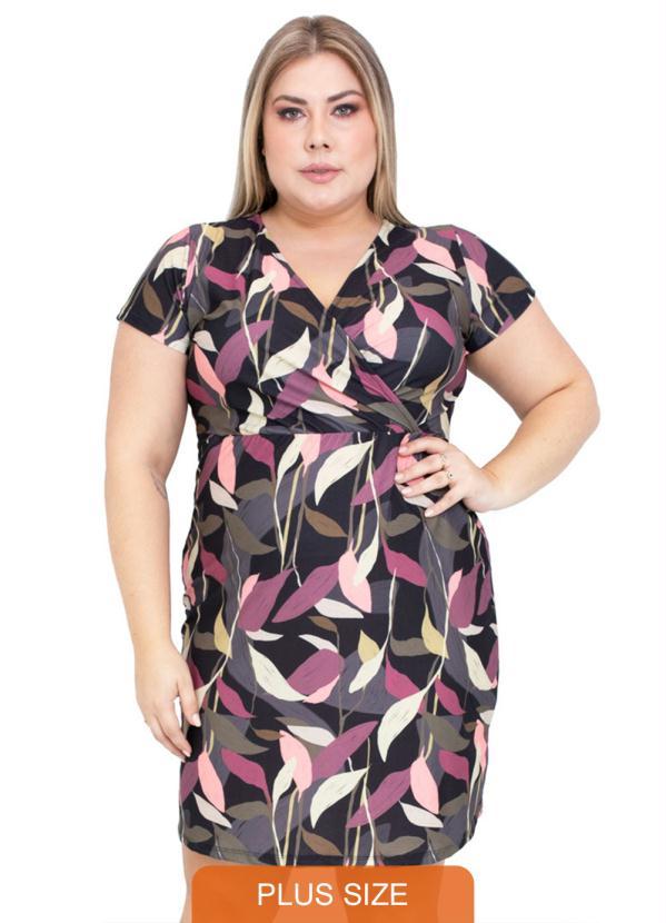 Outlet - Vestido Malha Crepe Cachecouer Estampado