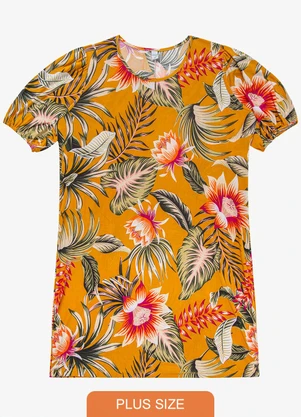 Infinita Cor - Vestido Malha Fria Plus Amarelo - INFINITA COR