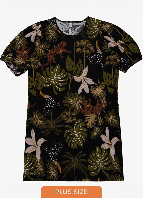 Infinita Cor - Vestido Malha Fria Plus Verde