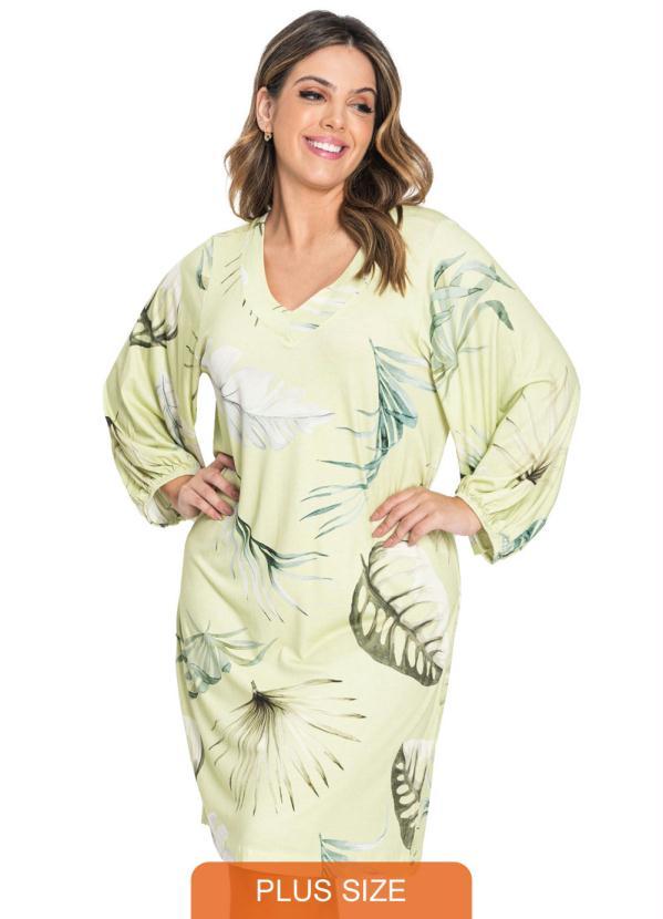 Secret Glam - Vestido Manga 3/4 Gardem Verde