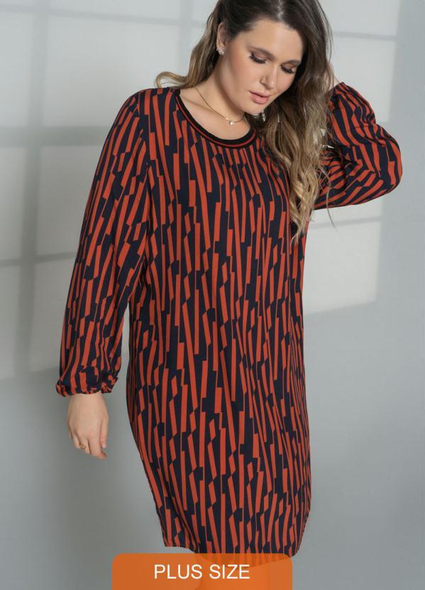 Secret Glam - Vestido Manga Longa  Laranja