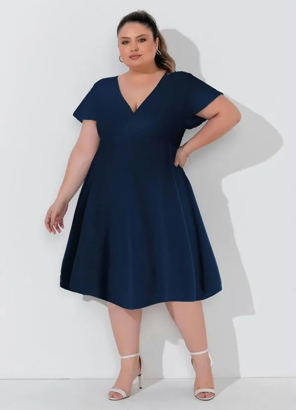 Marguerite - Vestido Marinho Plus Size
