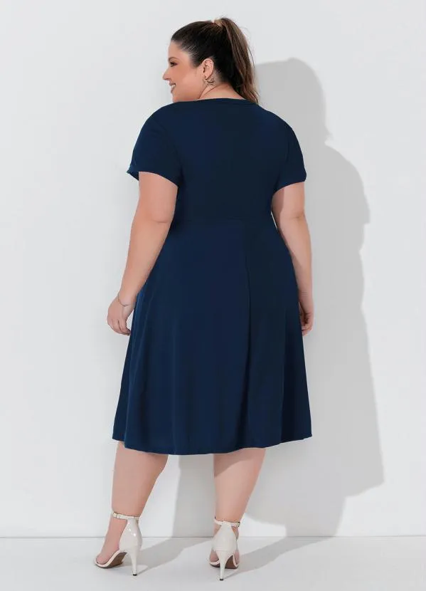 Marguerite - Vestido Marinho Plus Size