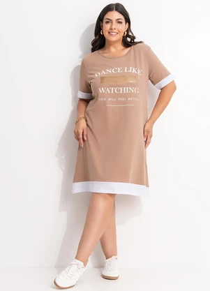 Marguerite - Vestido Marrom em Algodão - MARGUERITE