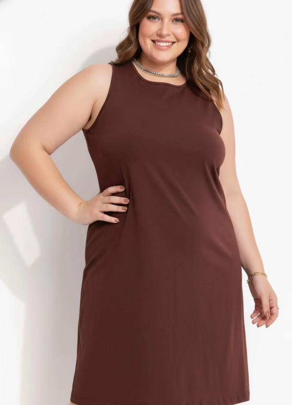 Marguerite - Vestido Marrom em Malha de Algodão 6