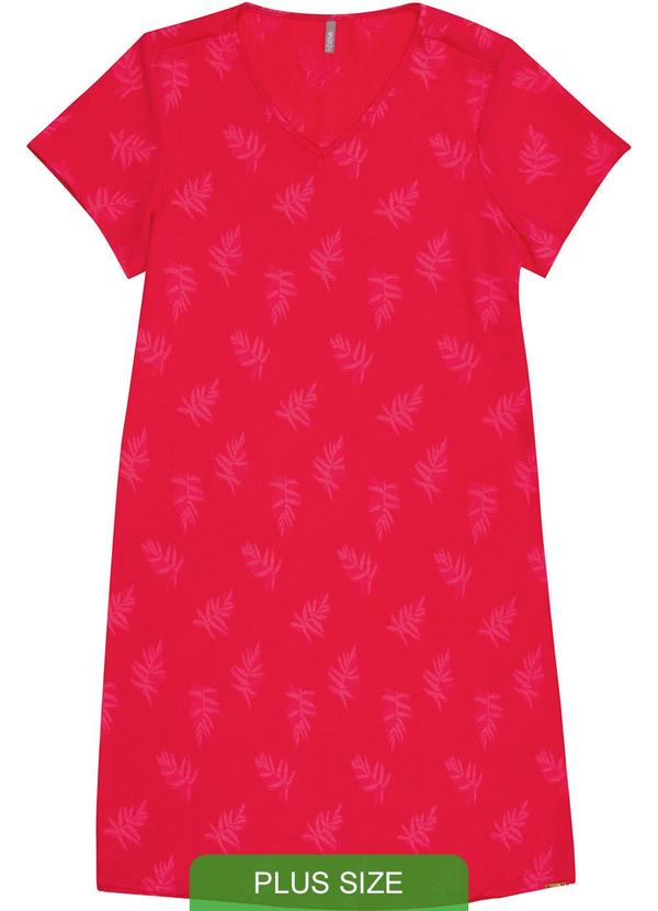 Cativa Plus Size - Vestido Médio Plus Size em Tulum Rosa