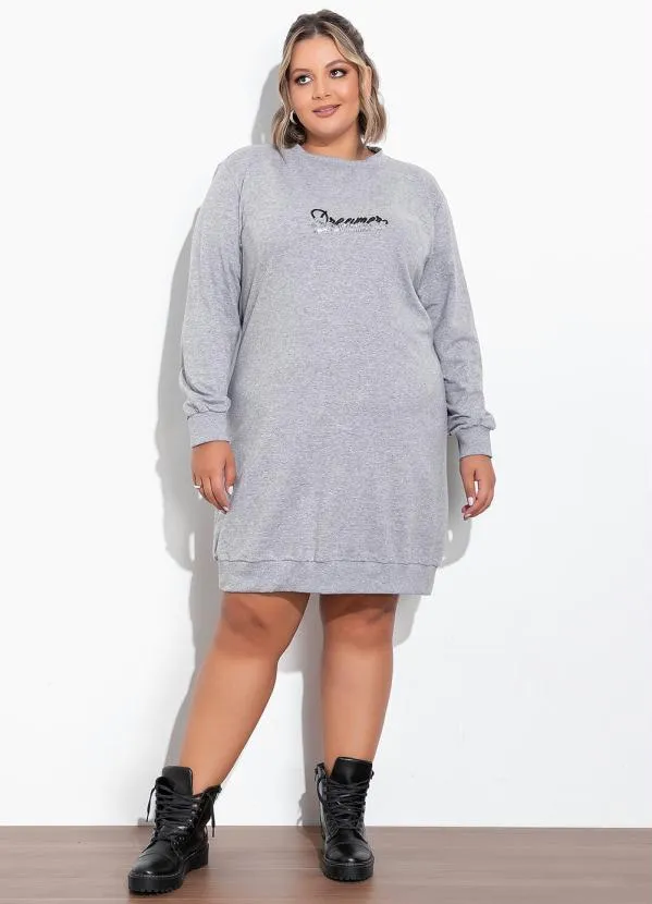 Marguerite - Vestido Mescla com Bordado e Paetê Plus Size 3