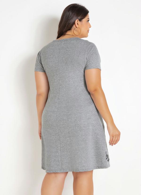 Marguerite - Vestido Mescla Plus Size com Barra Floral 3