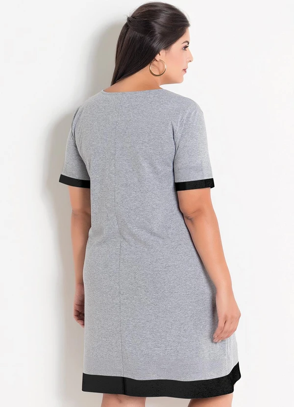 Marguerite - Vestido Mescla Plus Size com Estampa Frontal 2