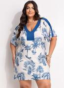 Vestido Natureza Azul em Malha Fria