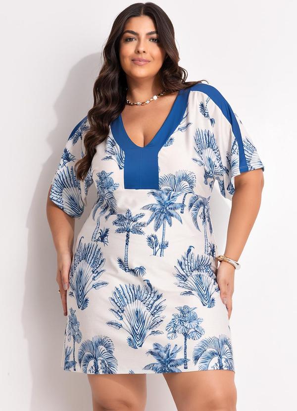 Vestido (Natureza Azul) em Malha Fria