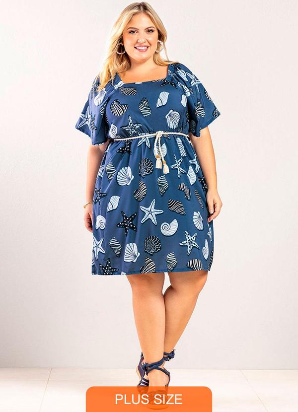 Rezzato - Vestido Ocean Dreams Adulto Plus Feminino Azul