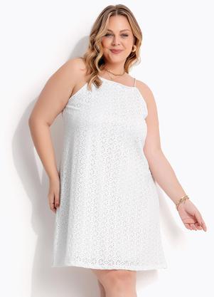 Vestido (Off White) em Malha Laise