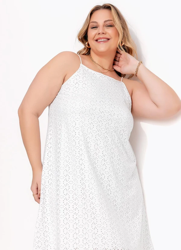 Marguerite - Vestido Off White em Malha Laise 7