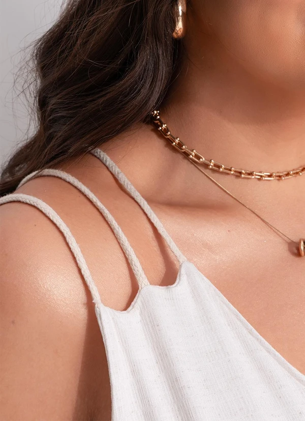 Marguerite - Vestido Off White em Malha Texturizada 5