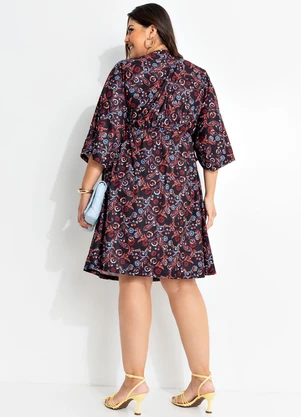 Marguerite - Vestido Paisley em Jersey Acetinado - MARGUERITE