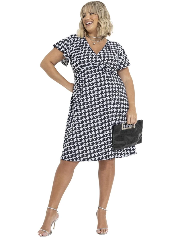 Marguerite - Vestido Pied de Coq Plus Size 3