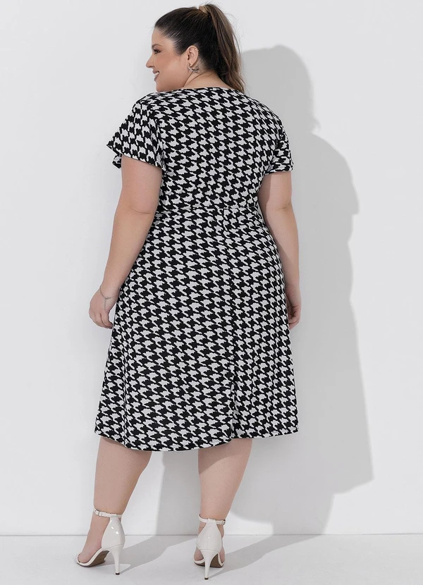 Marguerite - Vestido Pied de Coq Plus Size 5