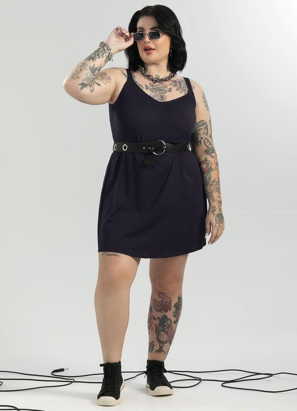Cativa - Vestido Plus Size com Estampa Preto 4