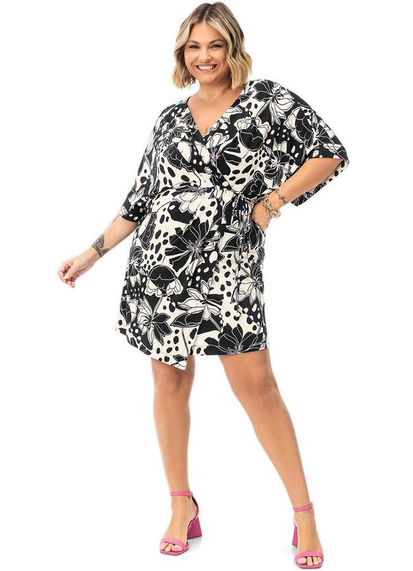 Secret Glam - Vestido Plus Size em Visco Bali Preto 3
