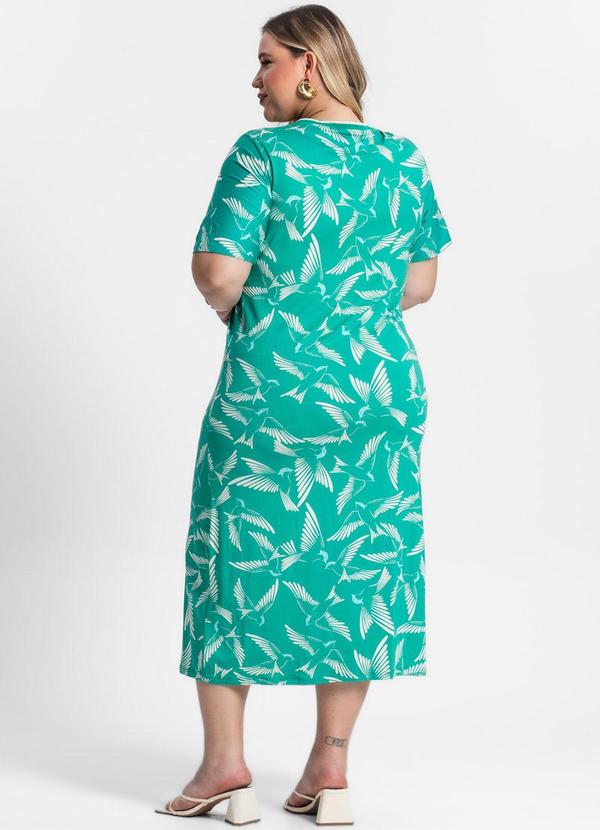 Secret Glam - Vestido Plus Size Estampado Verde 2