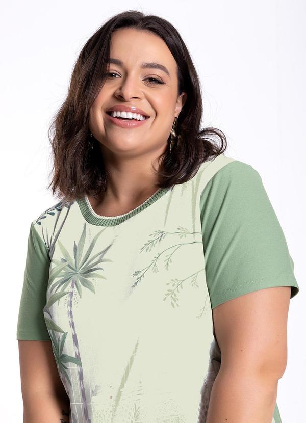 Lunender Mais Mulher - Vestido Plus Size Retilínea Verde 3