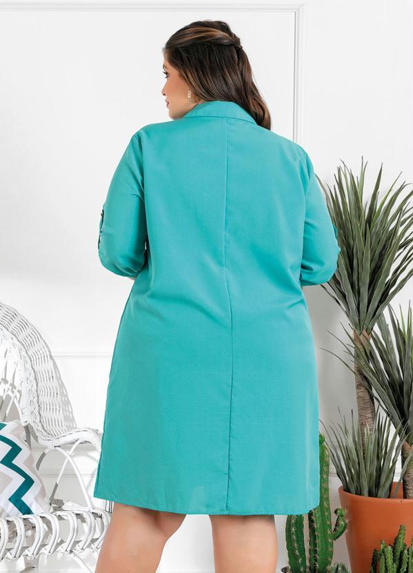 Mink - Vestido Plus Size Verde Claro com Bolsos 2