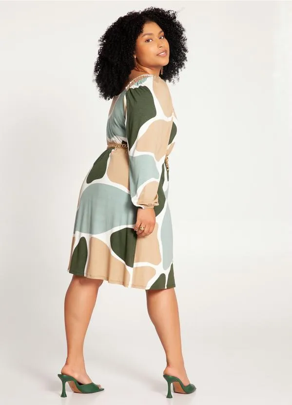Lunender Mais Mulher - Vestido Plus Size Viscose Verde 4