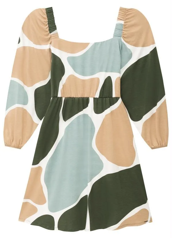 Lunender Mais Mulher - Vestido Plus Size Viscose Verde 6