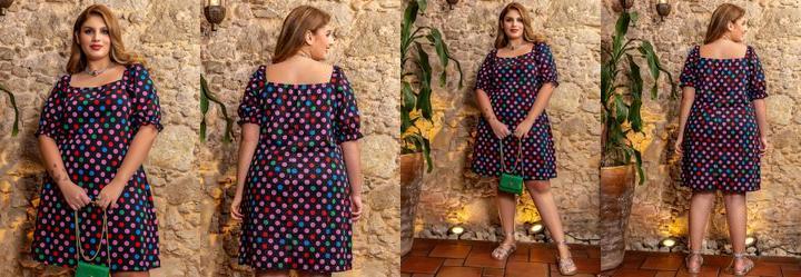 Vestido Po Colorido em Malha