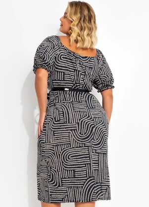 Marguerite - Vestido Poá Desalinhado em Malha Fria - MARGUERITE