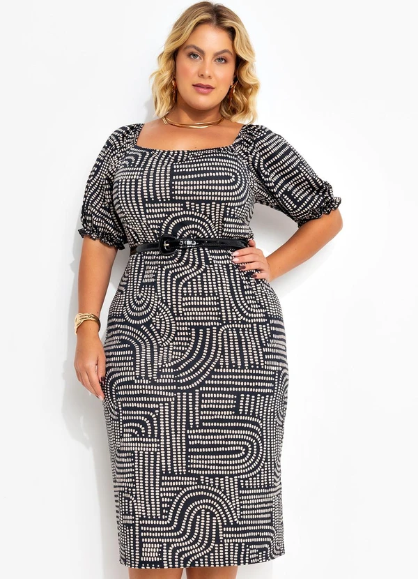 Marguerite - Vestido Poá Desalinhado em Malha Fria