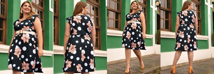 Vestido Po� Hibisco em Malha