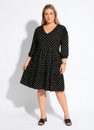 Vestido (Po� Preto) em Malha de Viscose
