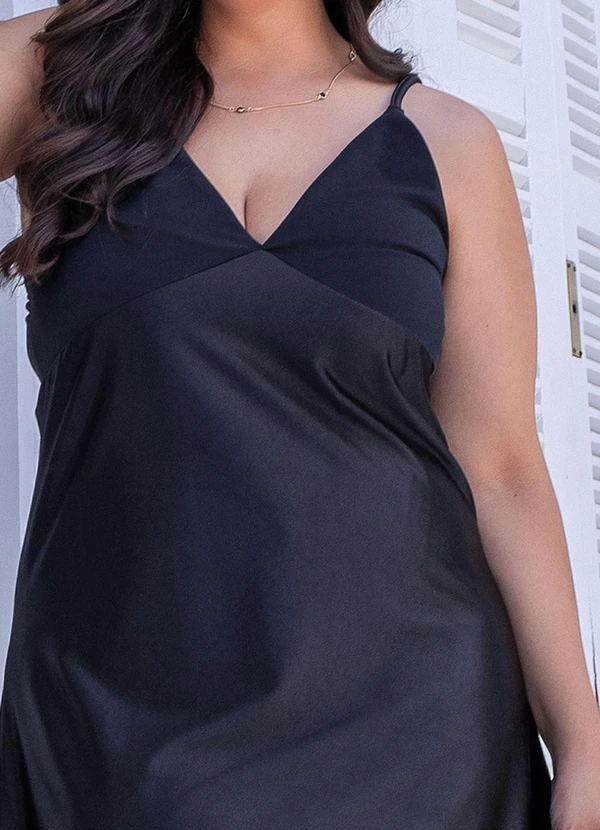 Marguerite - Vestido Preto Alcinha Acetinado 5