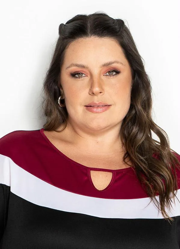 Marguerite - Vestido Preto com Contraste Plus Size 3