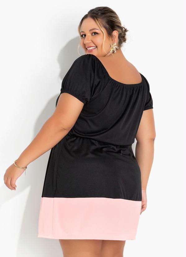 Marguerite - Vestido Preto com Decote Ombro a Ombro Plus Size 2