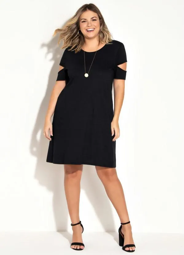 Marguerite - Vestido Preto com Recortes Vazados 3