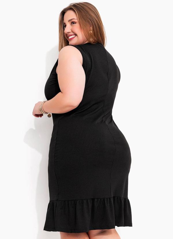 Marguerite - Vestido Preto em Canelado 2