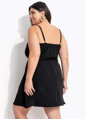 Marguerite - Vestido Preto em Crepe Plano - MARGUERITE