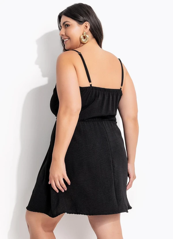 Marguerite - Vestido Preto em Crepe Plano 9