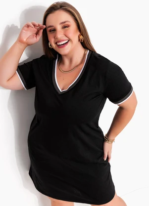 Marguerite - Vestido Preto em Malha de Algodão - MARGUERITE