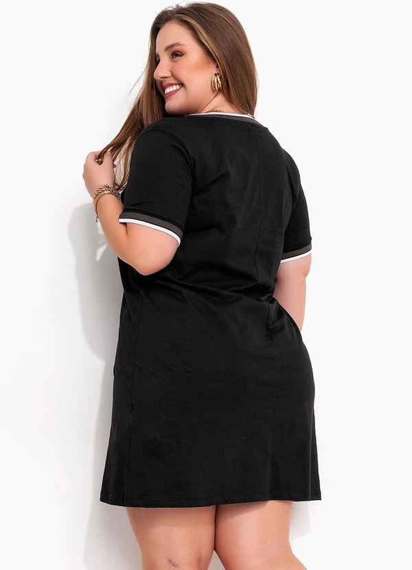 Marguerite - Vestido Preto em Malha de Algodão 5