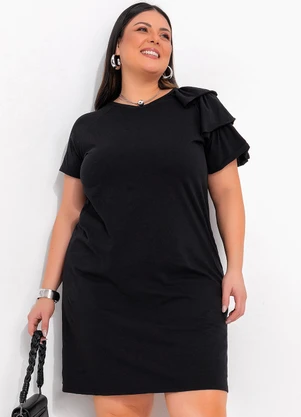 Marguerite - Vestido Preto em Malha de Algodão - MARGUERITE