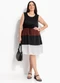 Marguerite - Vestido Marinho com Recortes Plus Size - variação:  