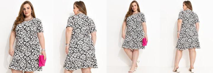 Vestido Preto em Malha de Viscose