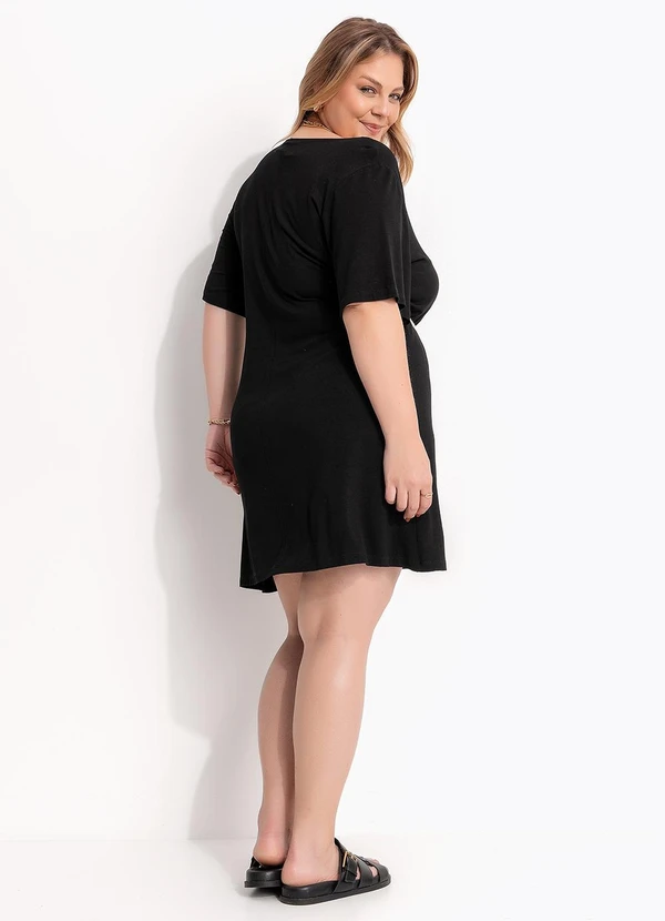 Marguerite - Vestido Preto em Malha de Viscose 3